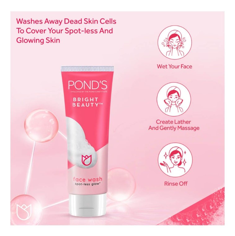 Pond's Bright Beauty Spot-Less Glow Face Wash, 50g